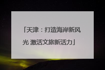 天津：打造海岸新风光 激活文旅新活力