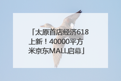 太原首店经济618上新！40000平方米京东MALL启幕