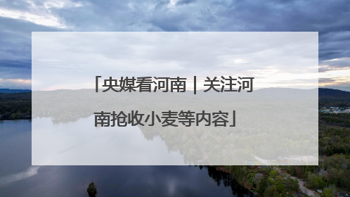 央媒看河南｜关注河南抢收小麦等内容