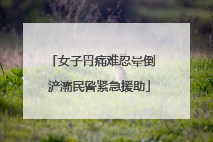 女子胃痛难忍晕倒 浐灞民警紧急援助