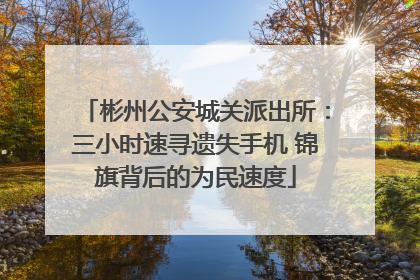 彬州公安城关派出所：三小时速寻遗失手机 锦旗背后的为民速度