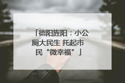 德阳旌阳：小公厕大民生 托起市民“微幸福”