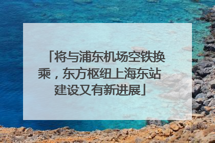 将与浦东机场空铁换乘，东方枢纽上海东站建设又有新进展