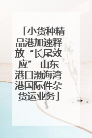 小货种精品港加速释放“长尾效应” 山东港口渤海湾港国际件杂货运业务