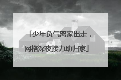 少年负气离家出走，网格深夜接力助归家