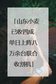 山东小麦已收四成 单日上阵八万余台联合收割机