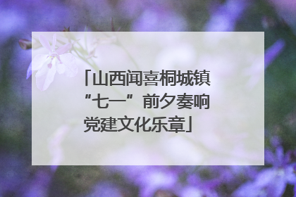 山西闻喜桐城镇“七一”前夕奏响党建文化乐章