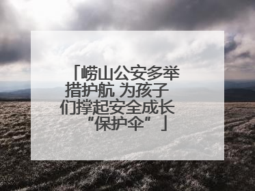 崂山公安多举措护航 为孩子们撑起安全成长“保护伞”