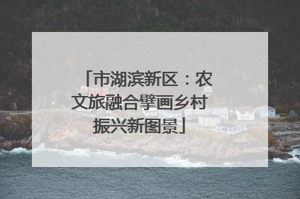 市湖滨新区：农文旅融合擘画乡村振兴新图景