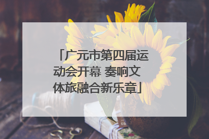 广元市第四届运动会开幕 奏响文体旅融合新乐章