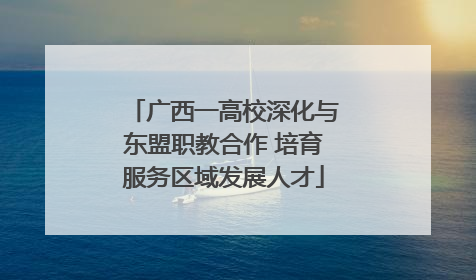 广西一高校深化与东盟职教合作 培育服务区域发展人才