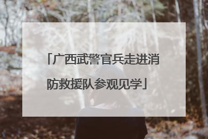 广西武警官兵走进消防救援队参观见学