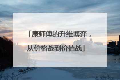 康师傅的升维博弈，从价格战到价值战
