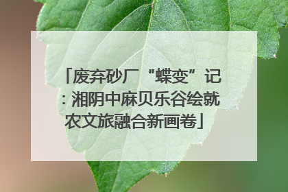废弃砂厂“蝶变”记：湘阴中麻贝乐谷绘就农文旅融合新画卷