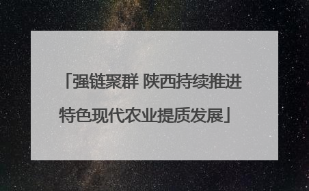 强链聚群 陕西持续推进特色现代农业提质发展