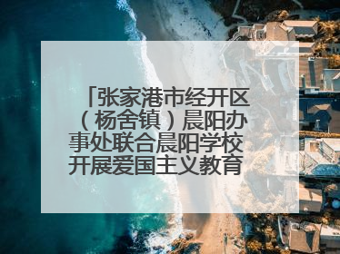 张家港市经开区（杨舍镇）晨阳办事处联合晨阳学校开展爱国主义教育主题升旗活动