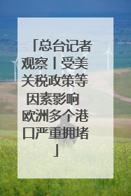 总台记者观察丨受美关税政策等因素影响 欧洲多个港口严重拥堵
