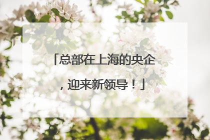 总部在上海的央企，迎来新领导！