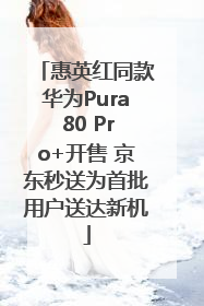 惠英红同款华为Pura 80 Pro+开售 京东秒送为首批用户送达新机