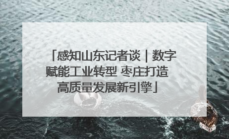 感知山东记者谈｜数字赋能工业转型 枣庄打造高质量发展新引擎