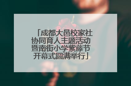 成都大邑校家社协同育人主题活动暨南街小学紫藤节开幕式圆满举行