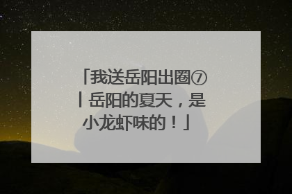 我送岳阳出圈⑦丨岳阳的夏天，是小龙虾味的！