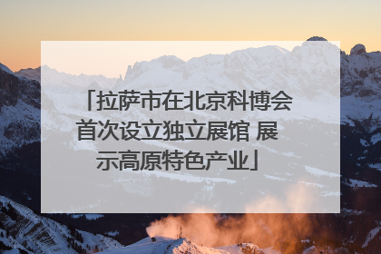 拉萨市在北京科博会首次设立独立展馆 展示高原特色产业