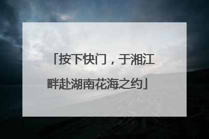 按下快门，于湘江畔赴湖南花海之约