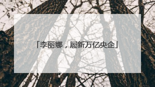李丽娜，履新万亿央企