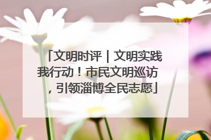 文明时评｜文明实践我行动！市民文明巡访，引领淄博全民志愿