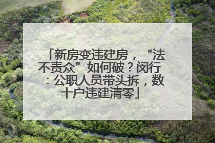 新房变违建房，“法不责众”如何破？闵行：公职人员带头拆，数十户违建清零