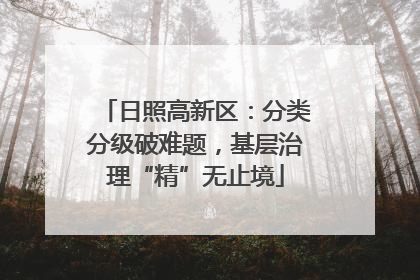 日照高新区：分类分级破难题，基层治理“精”无止境