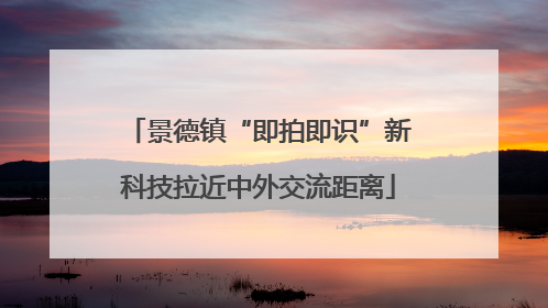 景德镇“即拍即识”新科技拉近中外交流距离