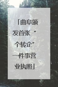 曲阜颁发首张“个转企”一件事营业执照