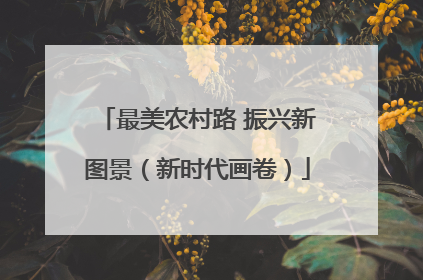 最美农村路 振兴新图景（新时代画卷）