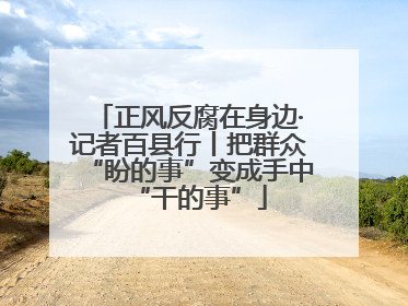 正风反腐在身边·记者百县行丨把群众“盼的事”变成手中“干的事”