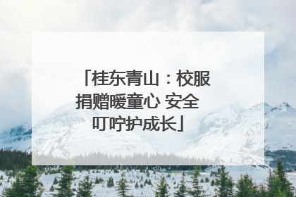 桂东青山：校服捐赠暖童心 安全叮咛护成长
