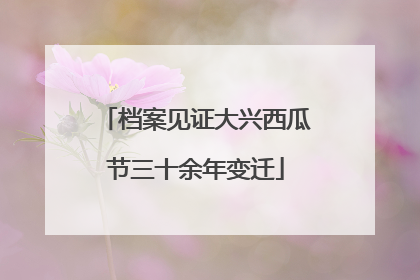 档案见证大兴西瓜节三十余年变迁