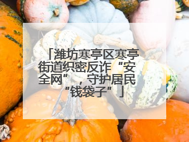 潍坊寒亭区寒亭街道织密反诈“安全网”，守护居民“钱袋子”