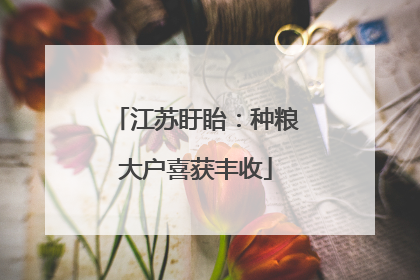 江苏盱眙：种粮大户喜获丰收