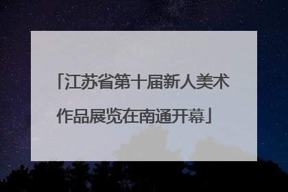 江苏省第十届新人美术作品展览在南通开幕