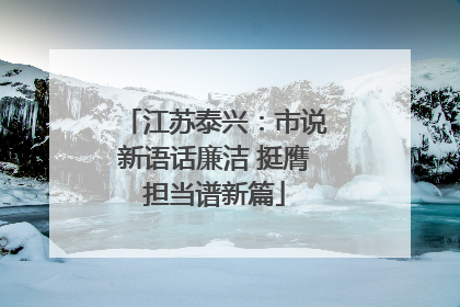 江苏泰兴：市说新语话廉洁 挺膺担当谱新篇