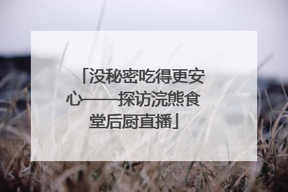 没秘密吃得更安心——探访浣熊食堂后厨直播