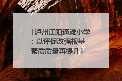 泸州江阳通滩小学：以评促改强根基 素质质量再提升