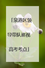 泉港区领导带队巡视高考考点