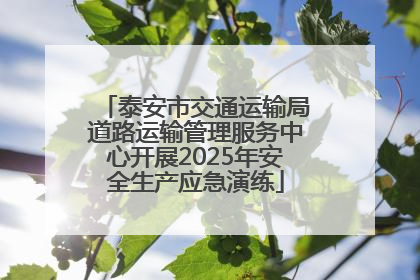 泰安市交通运输局道路运输管理服务中心开展2025年安全生产应急演练