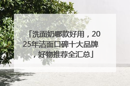 洗面奶哪款好用，2025年洁面口碑十大品牌，好物推荐全汇总