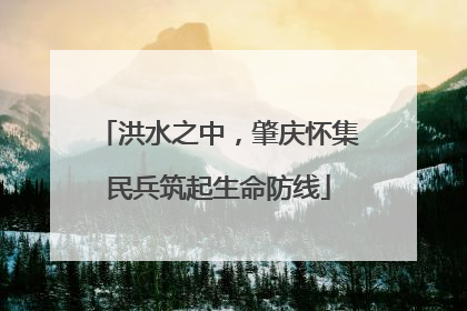 洪水之中，肇庆怀集民兵筑起生命防线