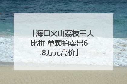海口火山荔枝王大比拼 单颗拍卖出6.8万元高价