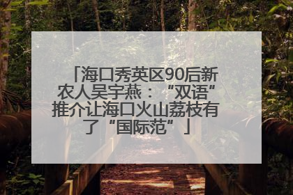 海口秀英区90后新农人吴宇燕：“双语”推介让海口火山荔枝有了“国际范”